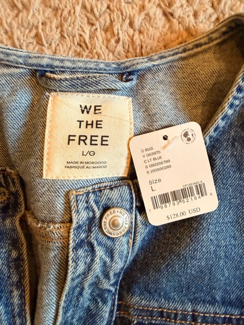 Free People Light Blue Button-Front Denim Jacket - Picture 6 of 6